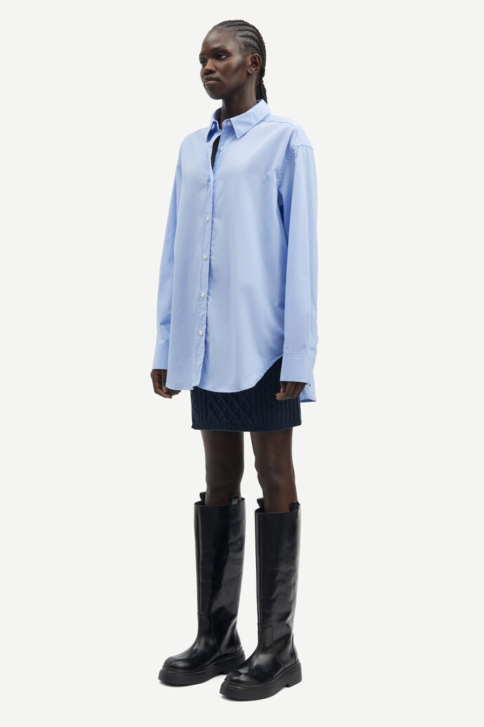 Lette Lys-Samsoe Samsoe-Salova Shirt-Subdued Blue