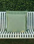 Terrazza Cushion, Olive bold stripe (50x50)