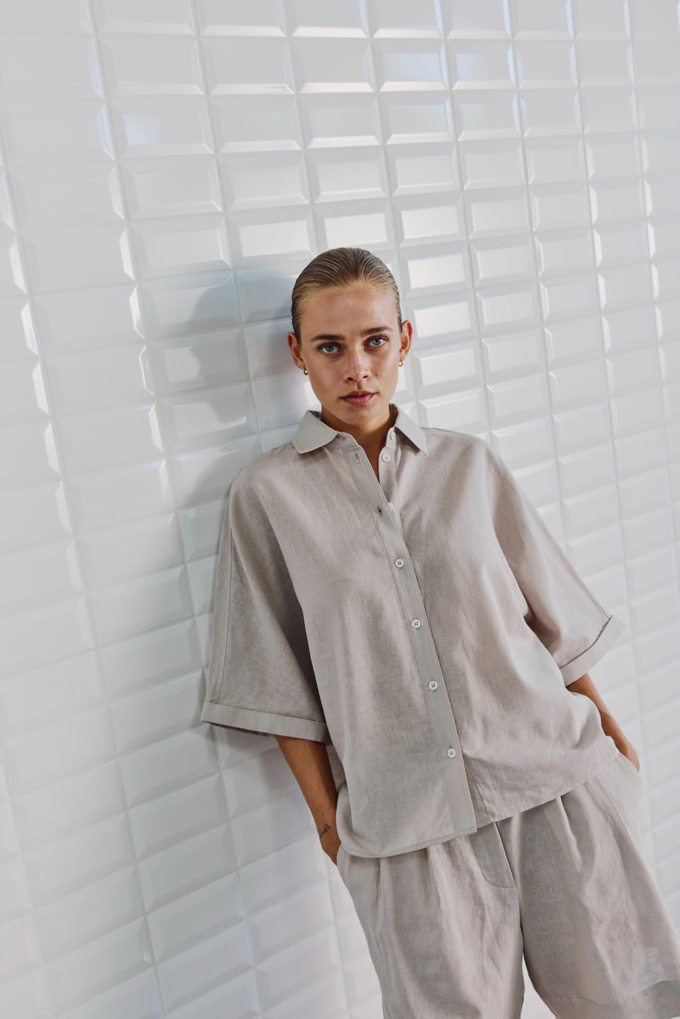 WBLBianca Batsleeve Shirt, Summer Grey