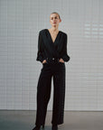 WBLKate HW Wide Jeans, Washed Black Denim