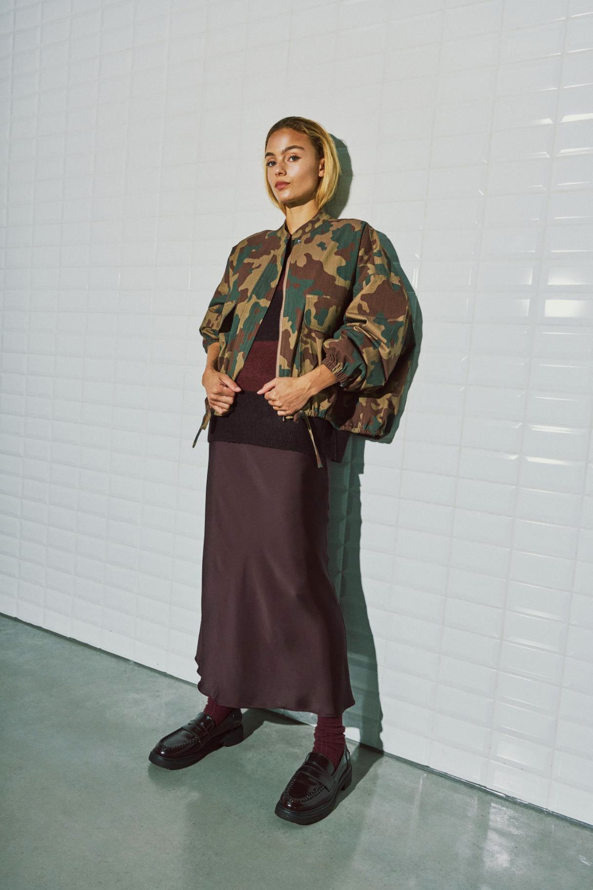 WBLLeah LS Camo Jacket, Camo Print - Green Shades