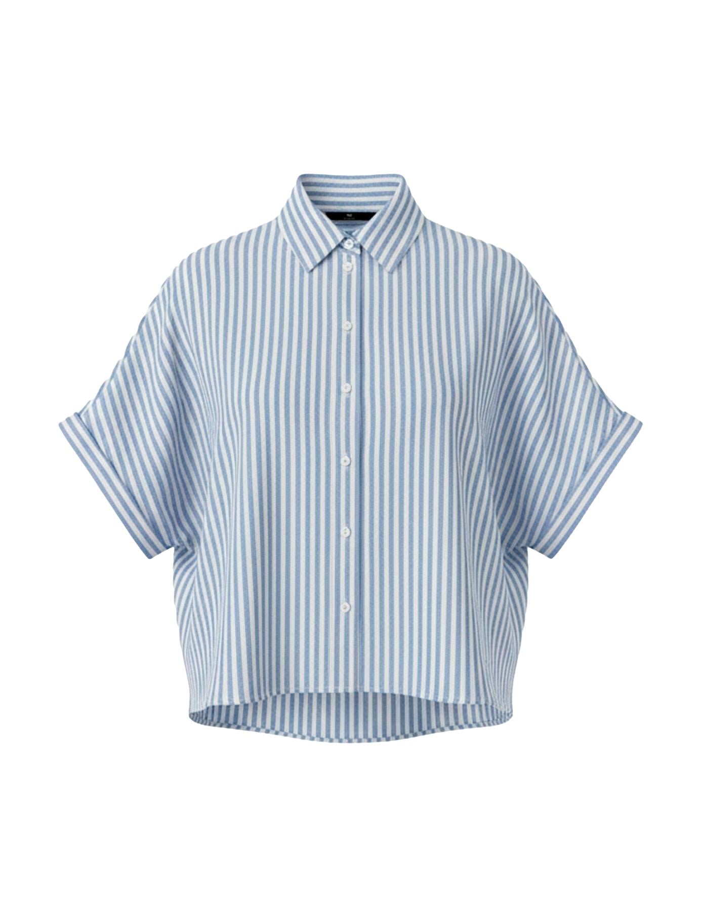 WBLBianca Batsleeve Shirt, Sky Blue | White Stripe