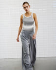 WBLDordi Striped Tank, White Black Stripe