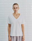 WBLGabriella SS V-neck Tee, Wit
