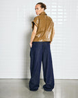 Gilian Vegan Waistcoat, Brown Stone
