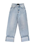 WBLHazel HW Turn Up Jeans, Blue Spring