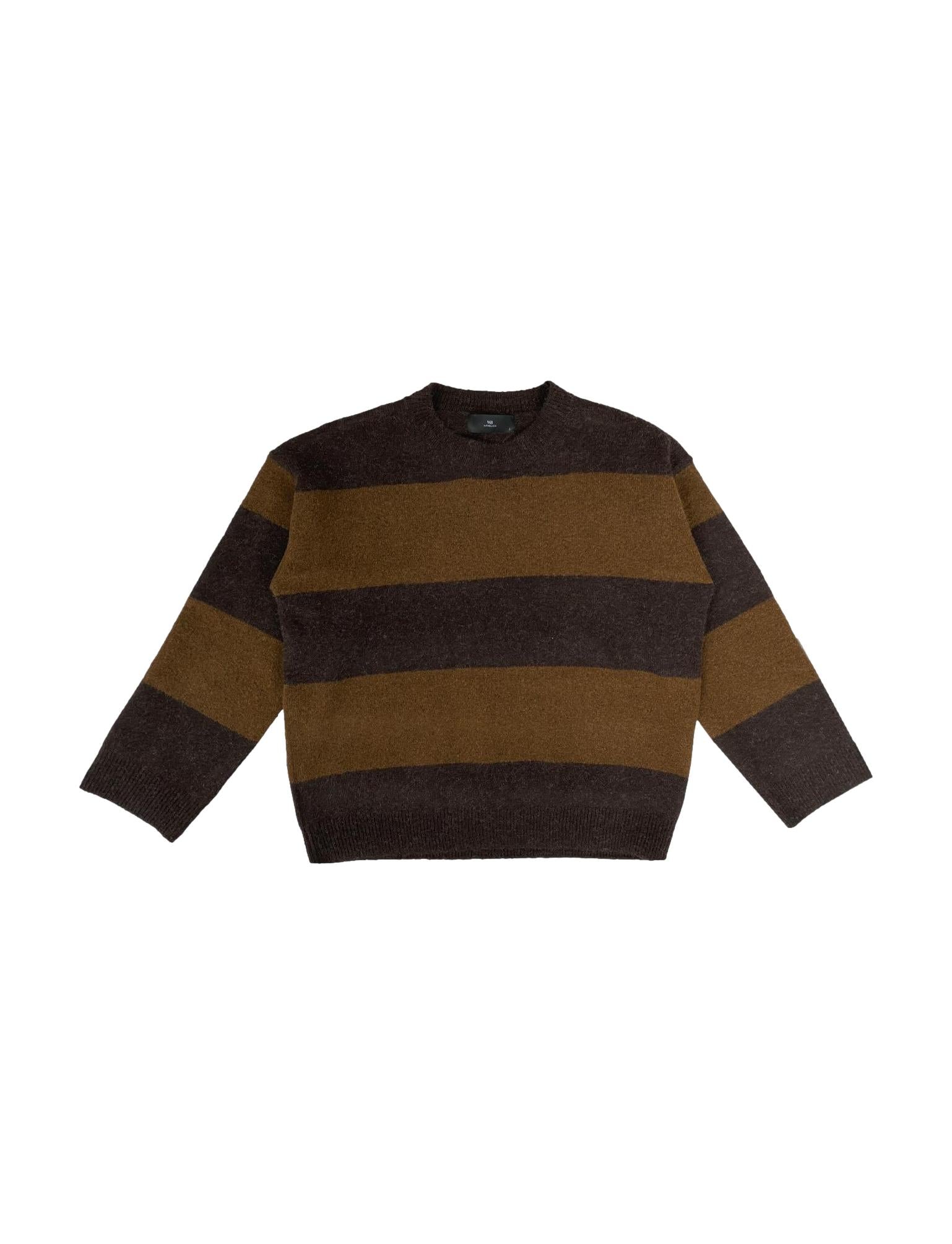WBLIza LS Stripe Pullover, Brown Camel