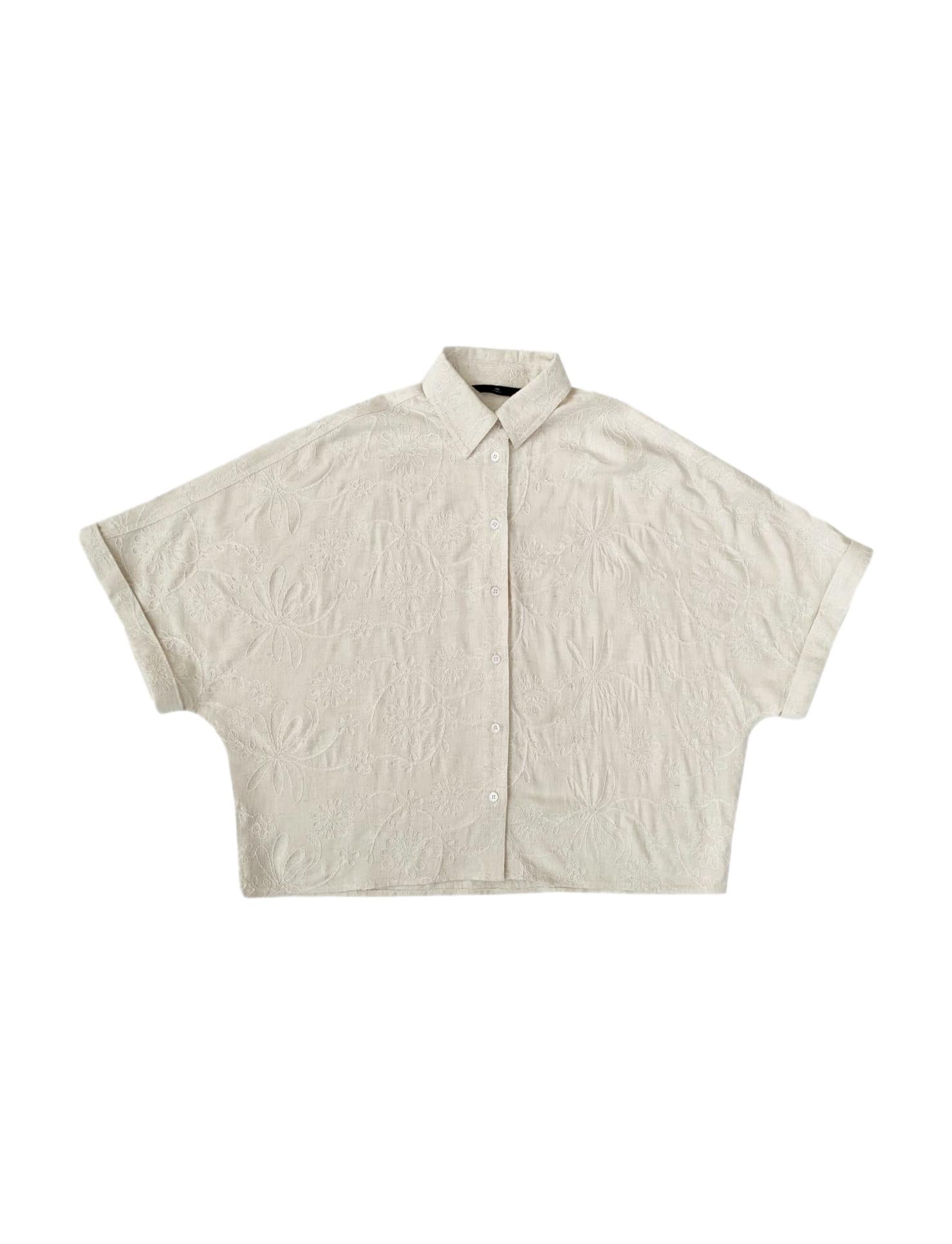 WBLSimone Batsleeve Shirt, Ecru Melange