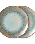 70s ceramics: dinner plates mineral (set of 2)