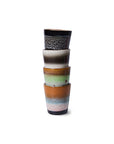 70s ceramics: ristretto mugs, Good vibes (set of 4)