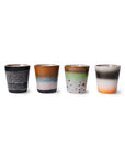 70s ceramics: ristretto mugs, Good vibes (set of 4)
