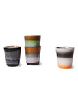 70s ceramics: ristretto mugs, Good vibes (set of 4)