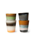 70s ceramics: ristretto mugs, Good vibes (set of 4)
