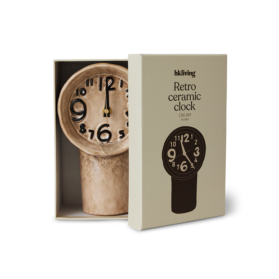 Retro ceramic clock cream