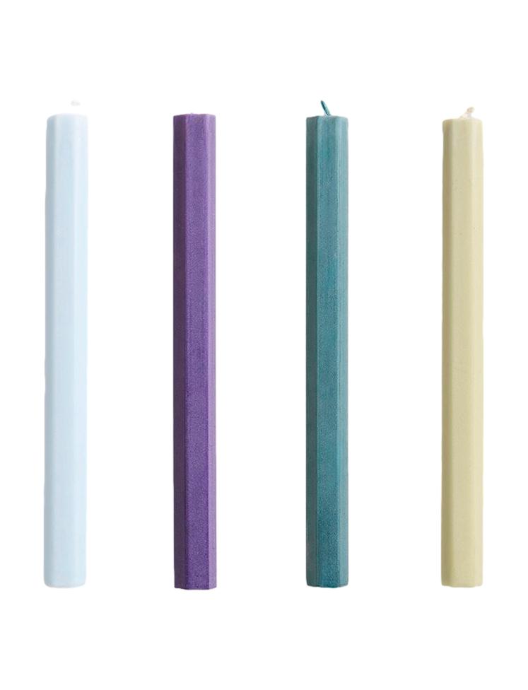 Hexagon Candle-Meadow, Set of 4