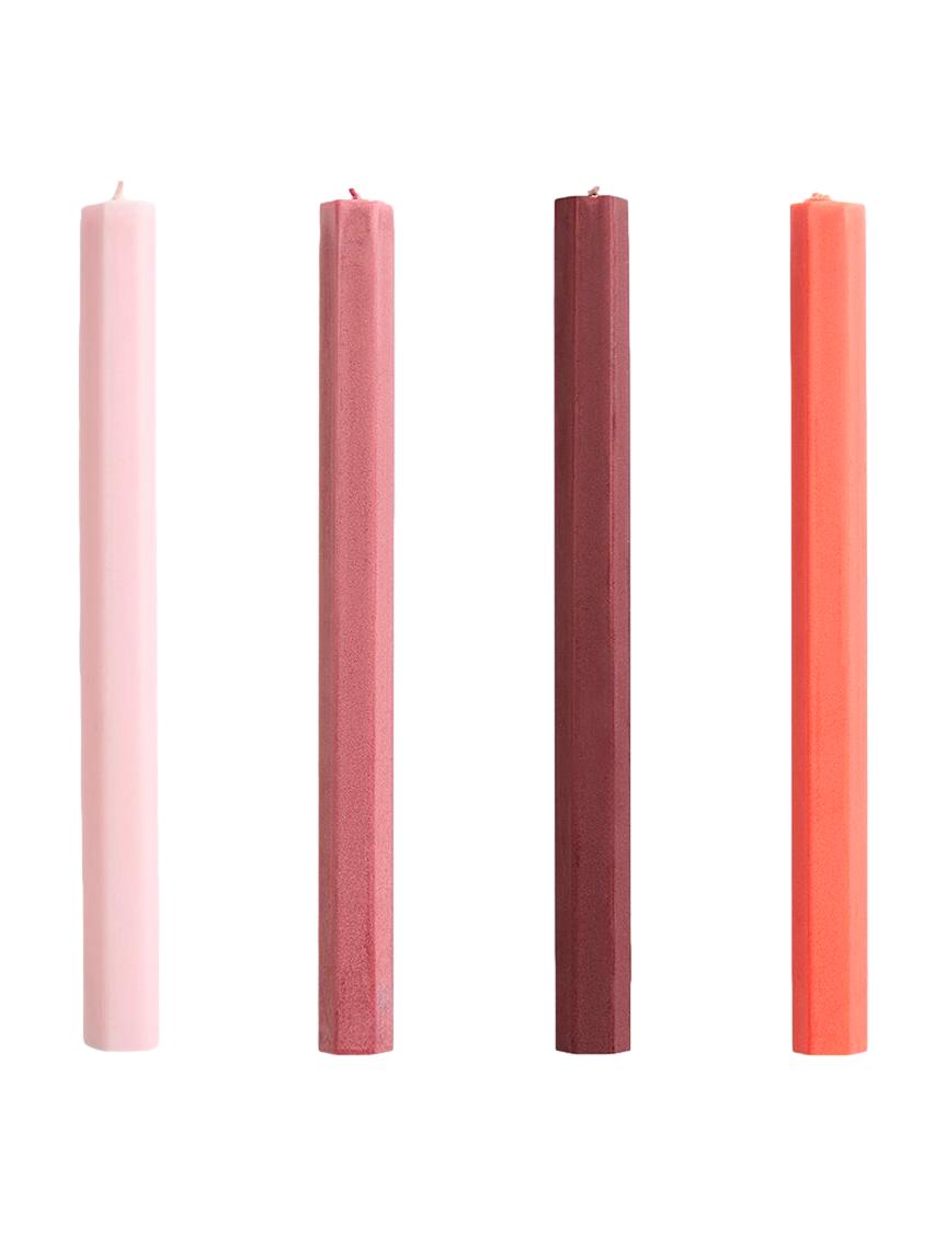 Hexagon Candle-Berry, Set of 4