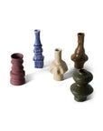 70s ceramics: small vases, palette (set of 5)