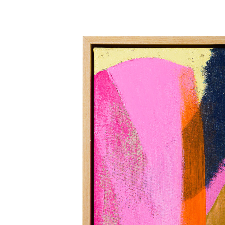 Framed artwork, bright lights (25x31cm)