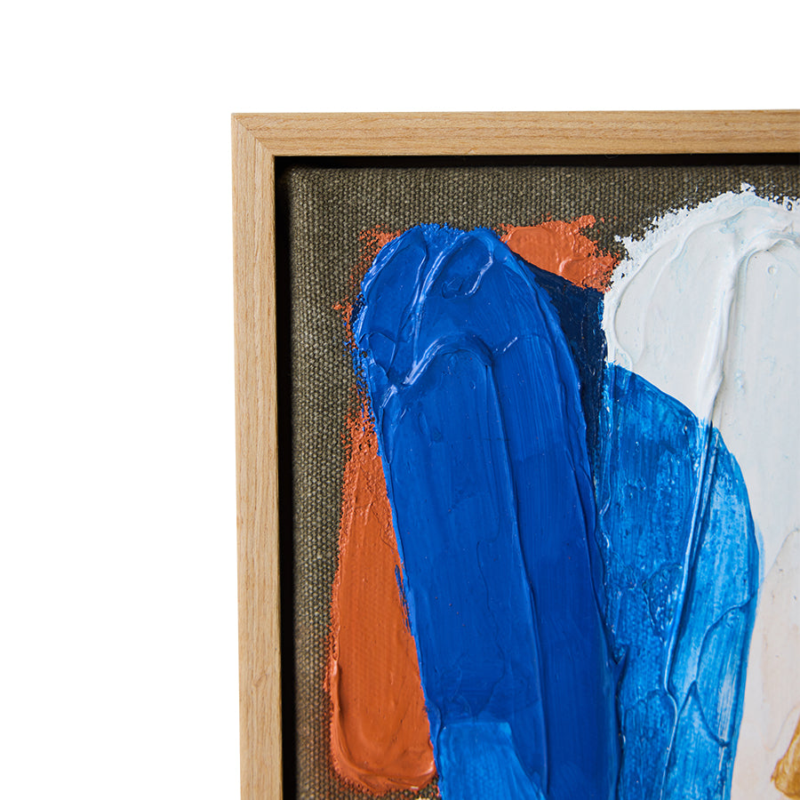 Framed artwork, moonlight strokes (18x20cm)