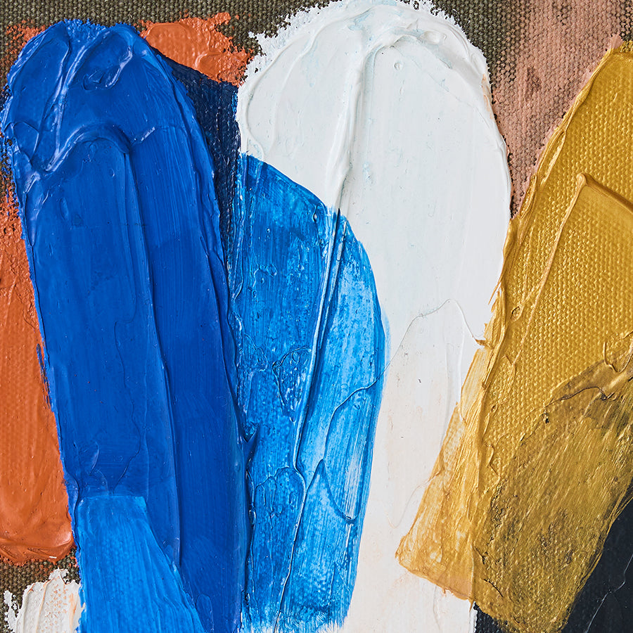 Framed artwork, moonlight strokes (18x20cm)