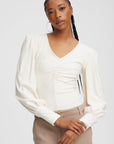 RifaGZ v-neck blouse Egret