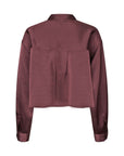 Emele - M Satin Shirt - Burgundy