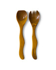 Salad cutlery, ochre (set of 2)