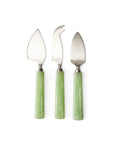 Cheese knives, sage (set of 3)