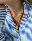 Koraal ketting slotje