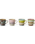 70s ceramics: americano mugs, rococo (set of 4)