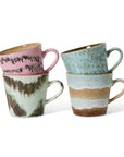 70s ceramics: cappuccino mugs, dada (set of 4)