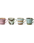 70s ceramics: cappuccino mugs, dada (set of 4)