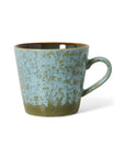 70s ceramics: cappuccino mug, verdigris