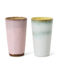 70s ceramics: latte mugs, fresco (set of 2)