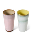 70s ceramics: latte mugs, fresco (set of 2)