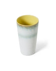 70s ceramics: latte mug, petal