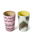 70s ceramics: tea mugs, baroque (set of 2)