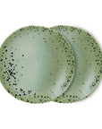 70s ceramics: side plates, fleck (set of 2)