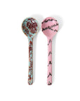 70s ceramics: serving spoons, sprinkle (set of 2)