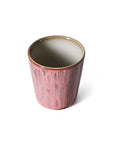 70s ceramics: coffee mug, rhubarb