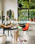 Metal wire chair silver