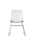 Metal wire chair silver