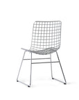 Metal wire chair silver