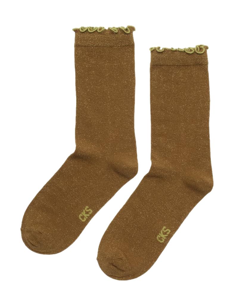 Ruffle Sock, Khaki