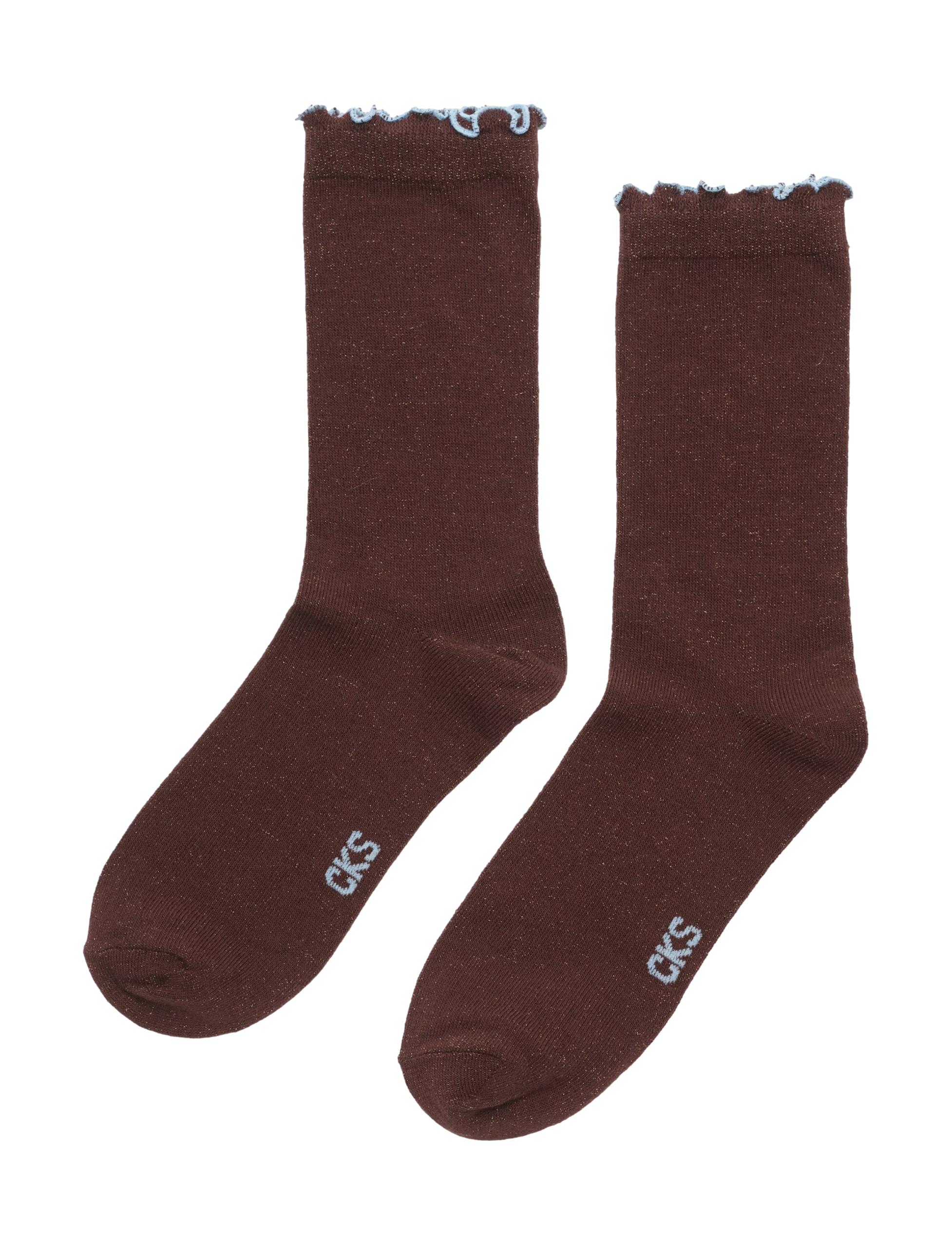 Ruffle Sock, Donker bruin