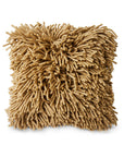 Rugged woolen cushion olive, 50x50cm