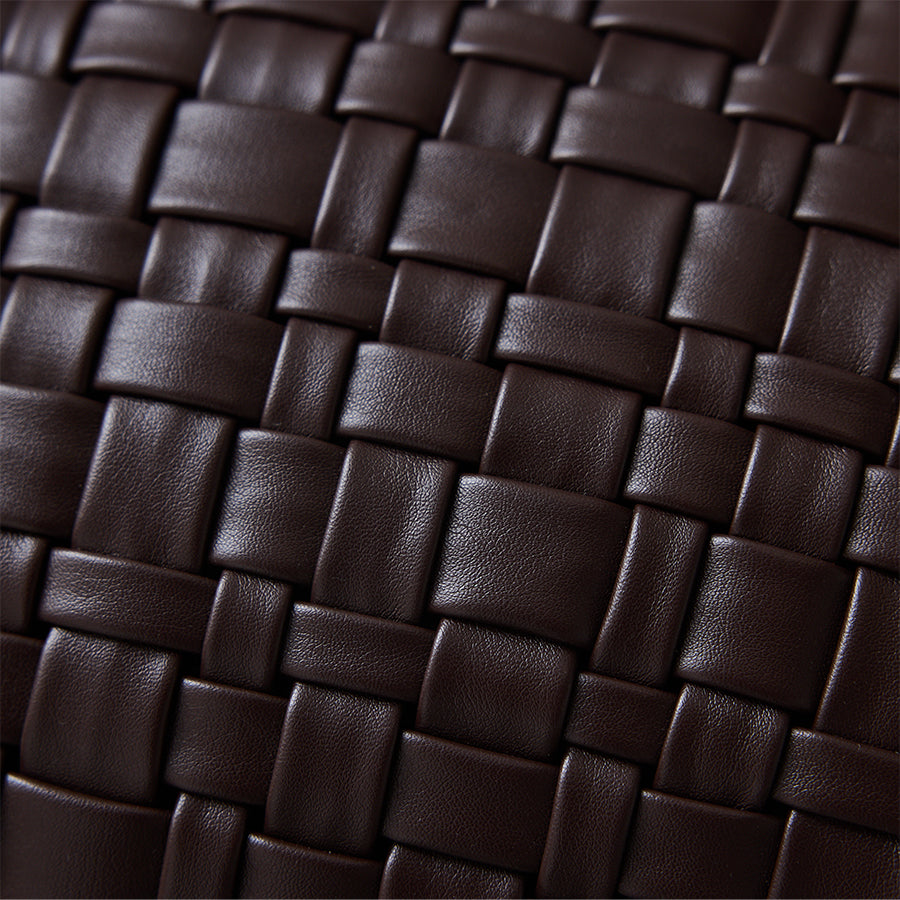 Woven cushion, chocolate brown (50x30cm)