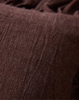 Ruffle cushion, chestnut 50x50cm