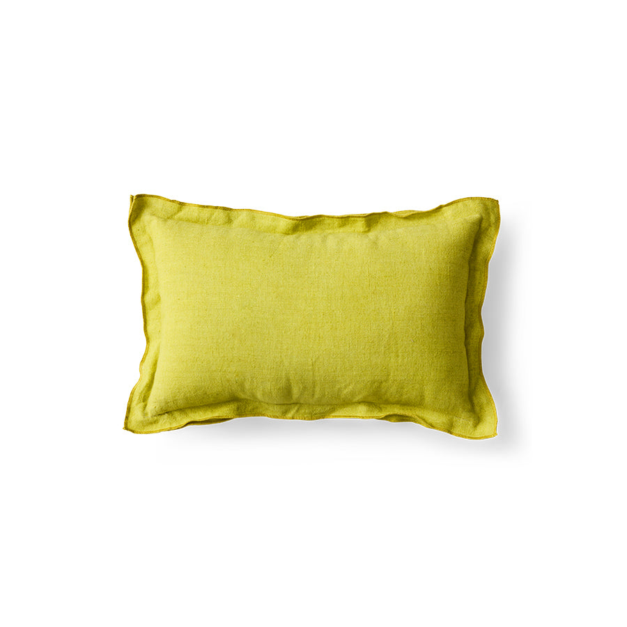 Linen cushion, lemongrass 50x30cm