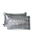 Kussen, WRINKLED CUSHION SILVER NEW AGE (25X40), zilver